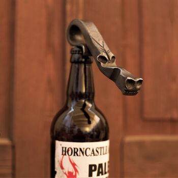 Dragon Head Forged Iron Bottle Opener, 2 of 12