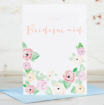 For Our Bridesmaid / Will You Be Our Bridesmaid? Card, 2 of 2