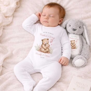 Personalised Girls Father's Day Sleepsuit, 2 of 2