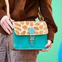 Coloured Recycled Leather Animal Print Crossbody Bag, thumbnail 8 of 10