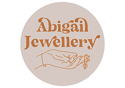 Abigail Jewellery Circular Logo Pink and Tan