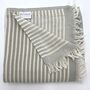 Symi Striped Peshtemal Towel Oyster Grey, thumbnail 4 of 10