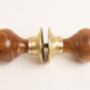 Set Of Two Plain Rosewood Door Knobs, thumbnail 3 of 10