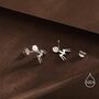 Sterling Silver Bacteriophage Stud Earrings, thumbnail 4 of 12