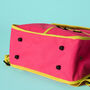 Neon Rolltop Backpack Pannier Pink, thumbnail 4 of 4
