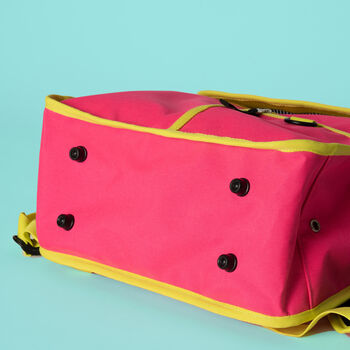 Neon Rolltop Backpack Pannier Pink, 4 of 4