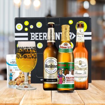 German Breweries Mixed Beer Gift Set With Glass And Snack Three Pack, 2 of 3
