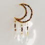 Gold Plate Moon Tiger's Eye Crystal Window Suncatcher, thumbnail 1 of 3