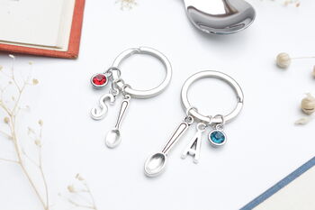Big Spoon Little Spoon Matching Keyrings Couple Gift, 4 of 10