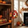 Handmade Felt Autumn Leaves And Toadstool Wreath Decoration, thumbnail 2 of 4