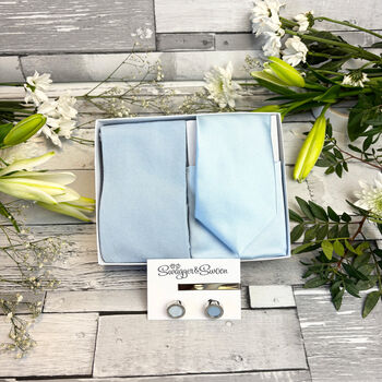 Light Blue Wedding Tie Set, 7 of 10