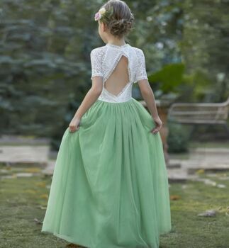 Bonnie In Apple Green ~ Party Or Flower Girl Dress, 3 of 7