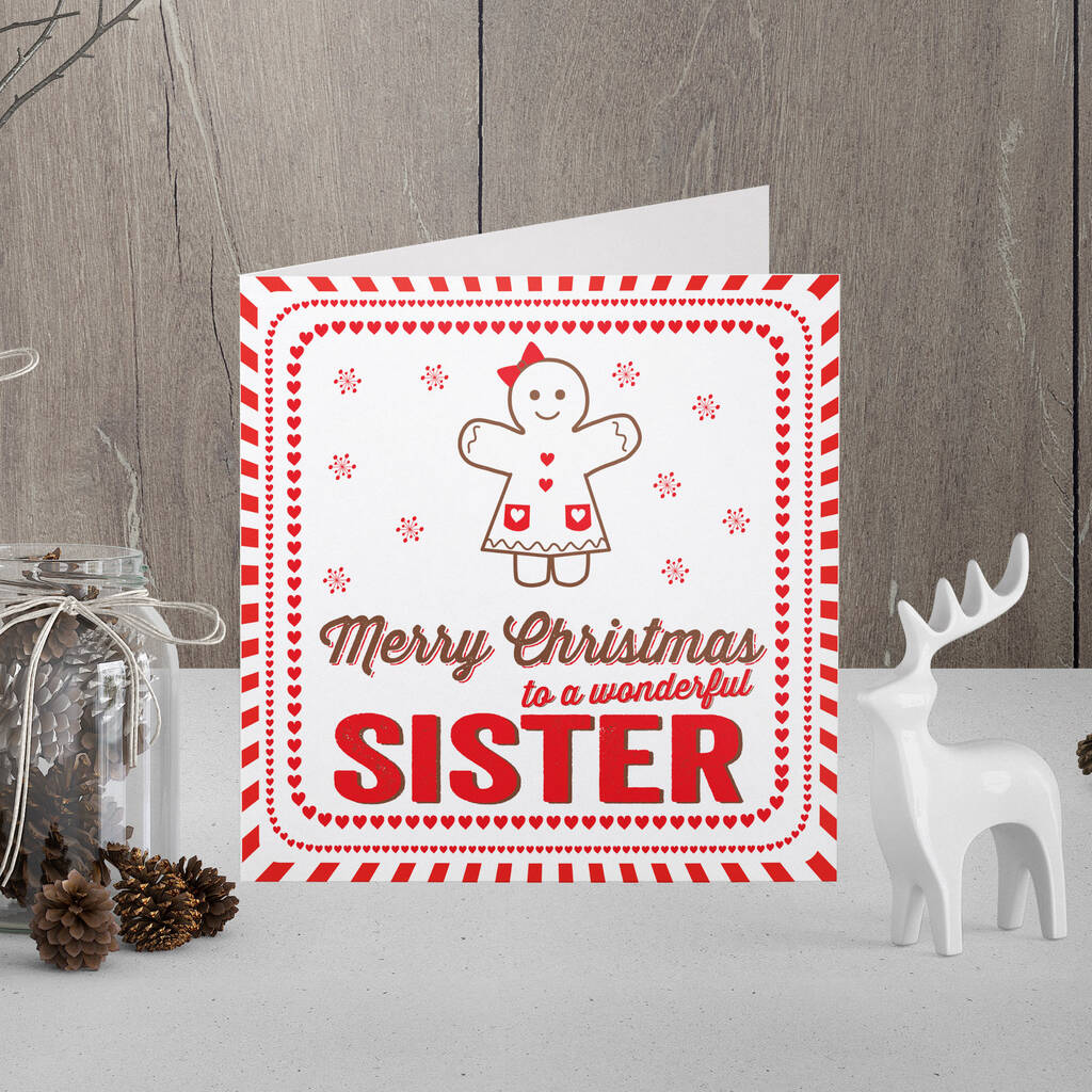 Sister Christmas Card By Allihopa