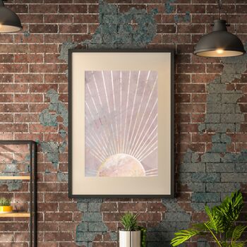 Boho Sun Pink Marble Gold Wall Art Print, 8 of 8