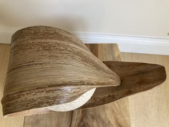 Handmade Coconut Leaf Table Lamp – Natural Cream Light, 6 of 12
