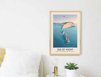 Isle Of Wight Aonb Travel Poster Art Print, 2 of 8