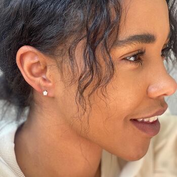 Opal Stone Turtle Stud Earring In Gold Plating, 3 of 5