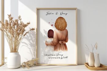 Personalised Nanny And Grandchild Print, 5 of 5