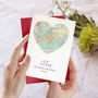 You Are My World Map Heart Valentine's Card, thumbnail 3 of 6