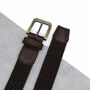 Personalised Men's Leather And Woven Braided Belt, thumbnail 3 of 7