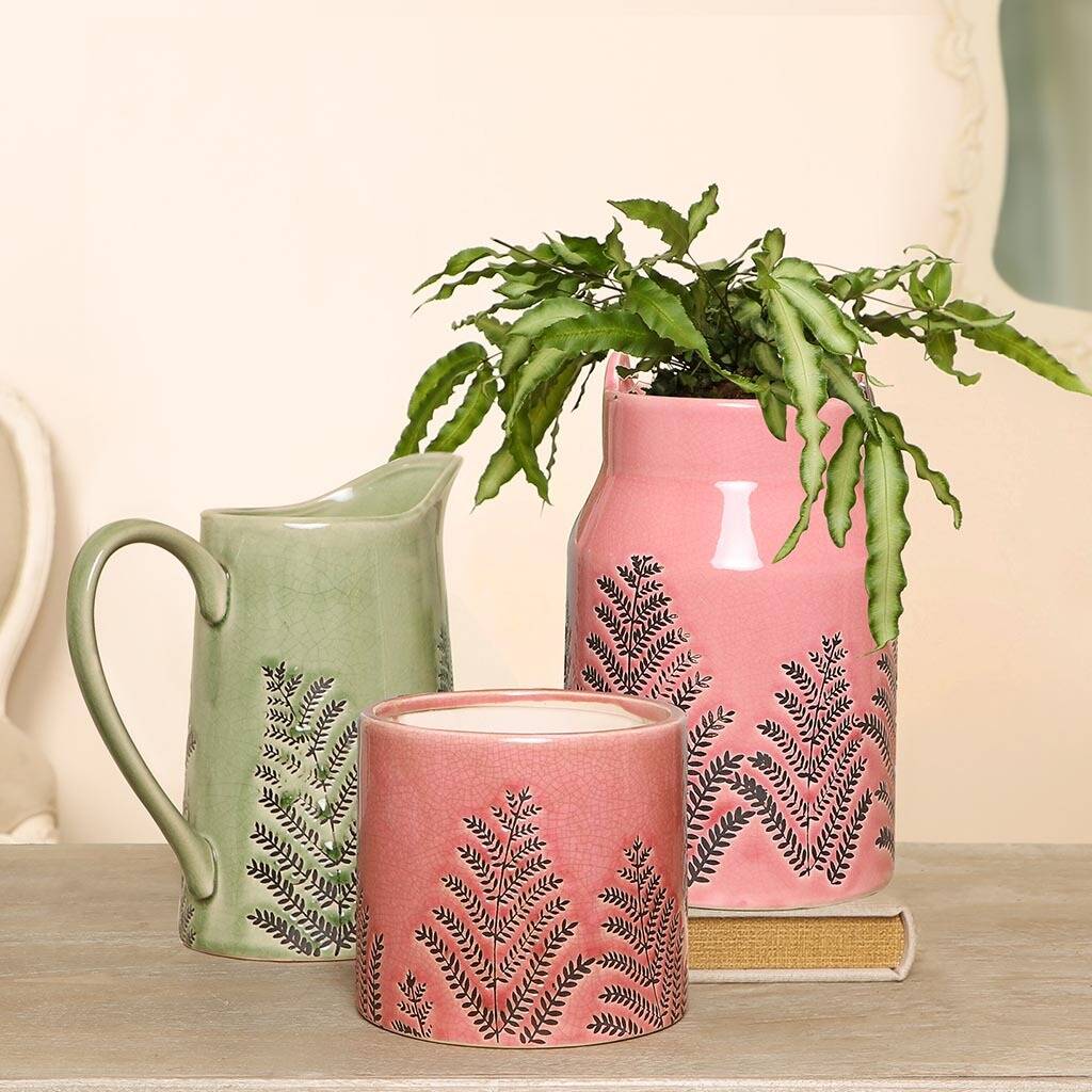 Bradfield Fern Ceramic Home Accessories Collection By Dibor