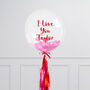 Personalised Loved Up Tassel Bubble Balloon, thumbnail 2 of 2