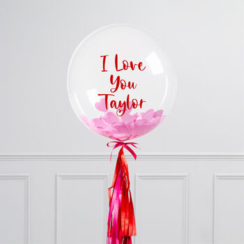 Personalised Loved Up Tassel Bubble Balloon, 2 of 2