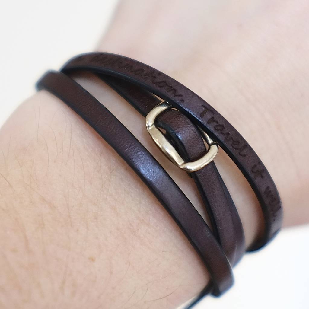 Personalised Leather And Buckle Bracelet By Gracie Collins