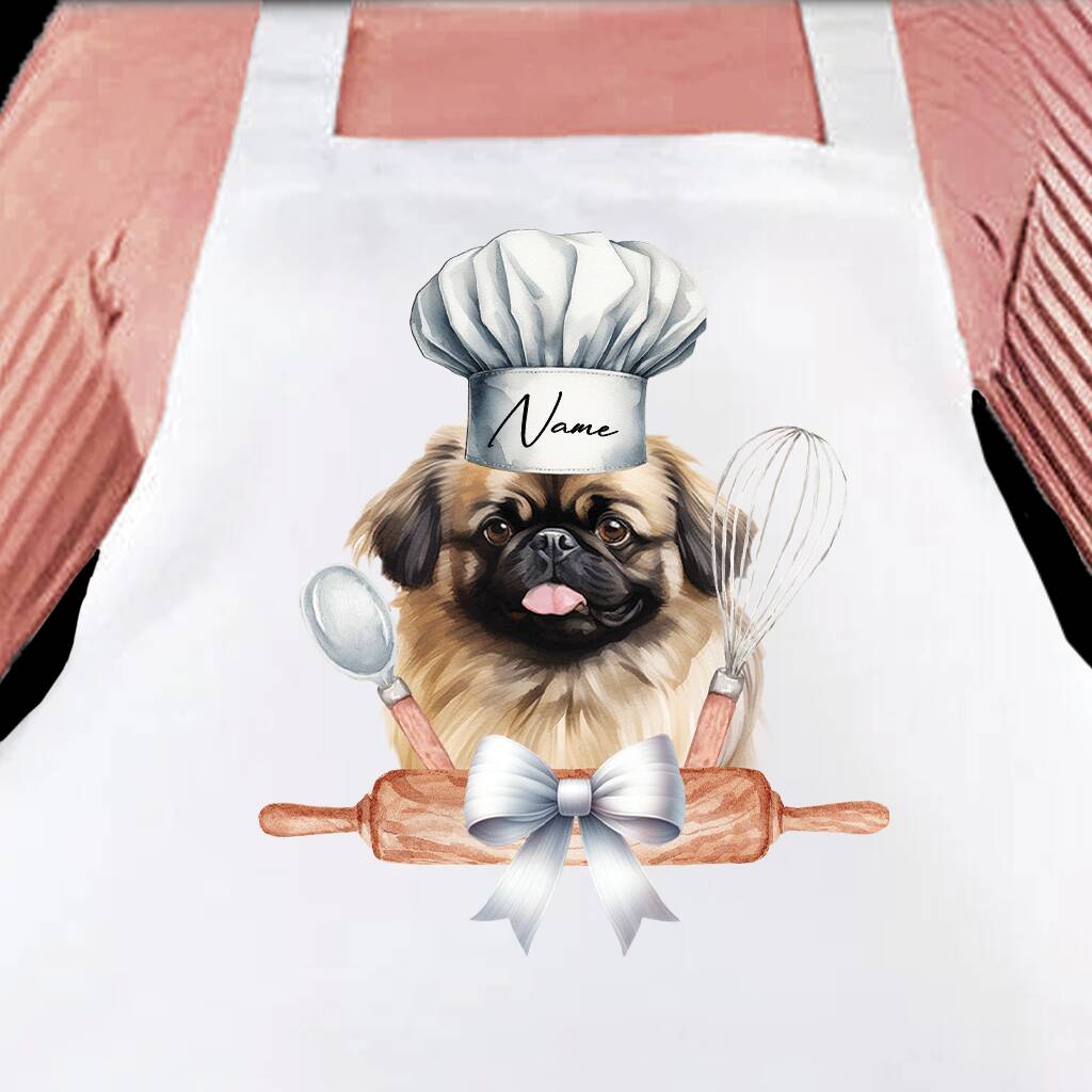 Personalised Chef Dog Pekingese Cooking Gift Apron