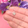 Mother's Day Sterling Silver Initial Heart Hoop Earrings, thumbnail 6 of 9