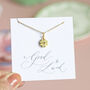 Gold Plated Four Leaf Clover Necklace, thumbnail 1 of 9