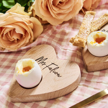 Valentine's Day Wooden Heart Egg Cup, 6 of 7