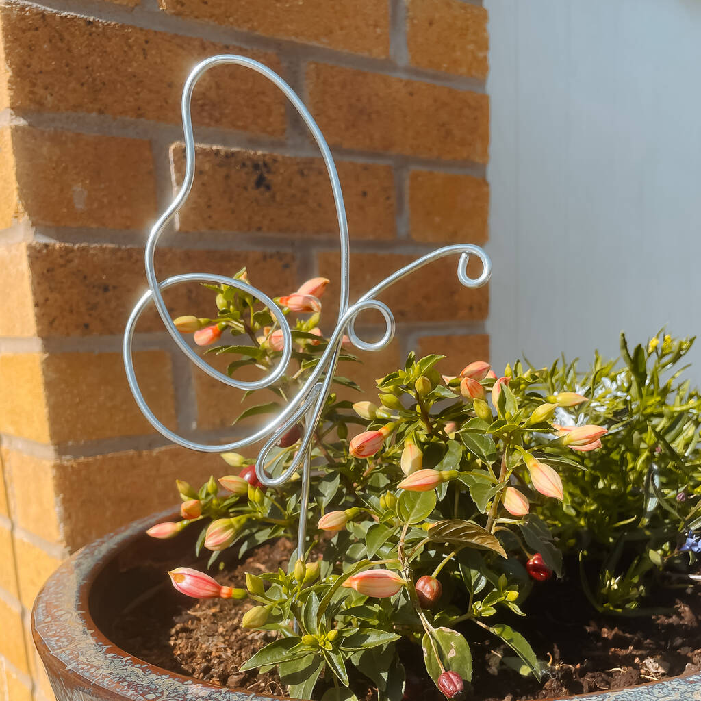 Decorative Butterfly Plant Pot Stick By Briar Rose Wire