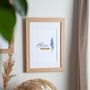 Personalised Birth Flower Illustration Framed Print, thumbnail 1 of 5