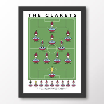Burnley Fc The Clarets 2024/25 Poster, 7 of 7