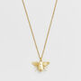 Gold Honey Bee Enamel Necklace, thumbnail 4 of 7