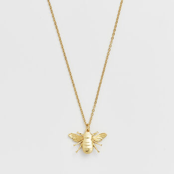 Gold Honey Bee Enamel Necklace, 4 of 7