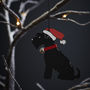 Black Schnauzer Christmas Tree Decoration, thumbnail 2 of 3