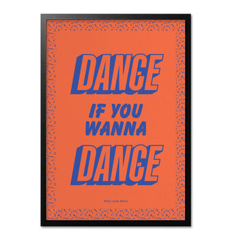 Retro Illustrated Dance If You Wana Dance, Oasis Masterplan, Nostalgic Colourful Foodie Stylised Home Décor, A5 A4 A3 A2 A1, 5 of 7