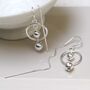 Sterling Silver Ring And Twin Ball Threader Earrings, thumbnail 5 of 8