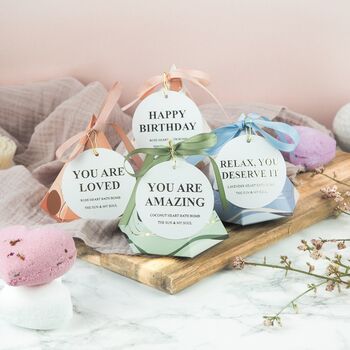 Happy Birthday Rose Heart Luxury Bath Bomb Gift⎜Relaxation Spa Treat For Her⎜Birthday Self Care Gift, 5 of 5