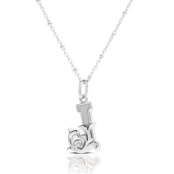 Solid Silver J Initial Necklace With Mother Of Pearl, 2 of 6