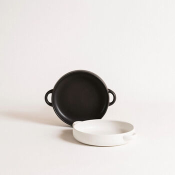 Gharyan Black Stoneware Handmade Small Roasting Dish, 4 of 4