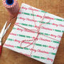 Funny Tinsel Tits Christmas Wrapping Paper, thumbnail 1 of 5