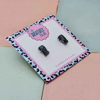 Beer Pint Glass Glitter Resin Stud Earrings, 2 of 4