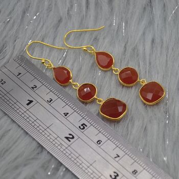 Carnelian Earrings: Orange Gemstone Jewelry, 5 of 8