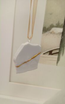 Porcelain Kintsugi Christmas Tree Ornaments, 3 of 5