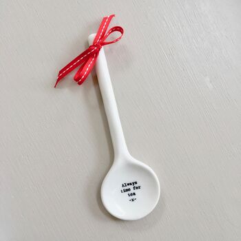 'Time For Tea' Ceramic Spoon ~ Boxed, 2 of 4