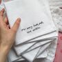Hand Embroidered Personalised Message Birthday Hanky, thumbnail 5 of 9