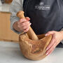 Rustic Olive Wood Pestle And Mortar, thumbnail 1 of 6